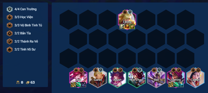 Đội hình Jinx - Samira DTCL Mùa 15 Đội hình Jinx - Samira trong DTCL Mùa 15