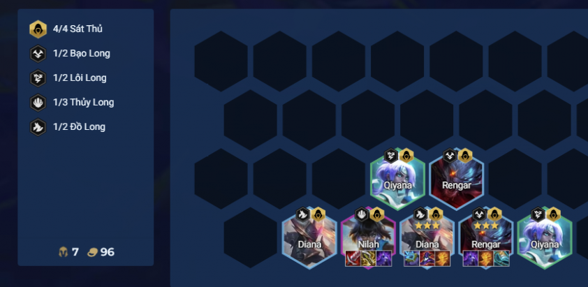 Chiến thuật giữa game nâng cấp Diana và Rengar lên 3 sao