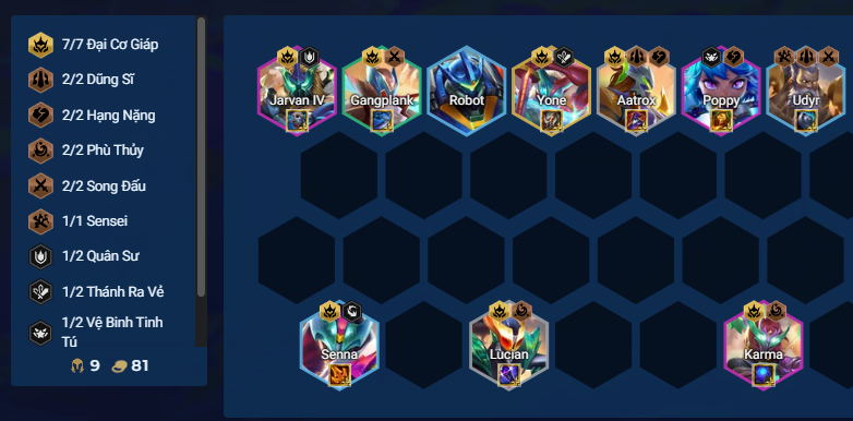 Đội hình Đại Cơ Giáp - Số Lượng Hơn Chất Lượng