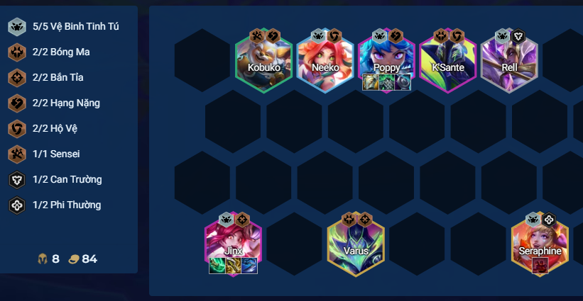 Giai đoạn cuối game đội hình Jinx VBTT