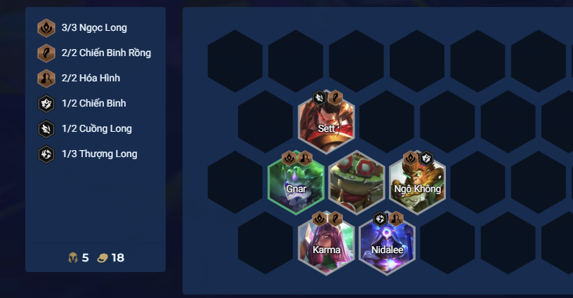 Bố trí tướng đầu game Shi Oh Yu Ngọc Long