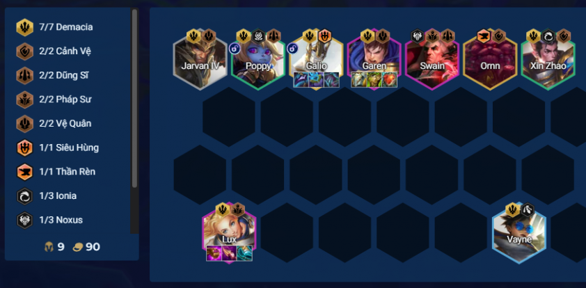 Đội hình Demacia cơ bản trong DTCL Mùa 16