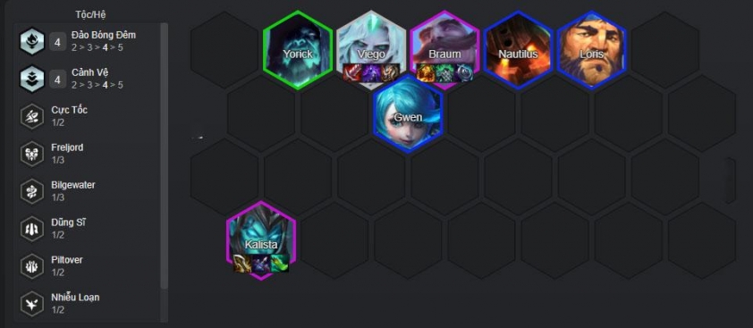 Giữa game đội hình Viego Quần Đảo Bóng Đêm Nâng cấp và thêm tướng giữa game