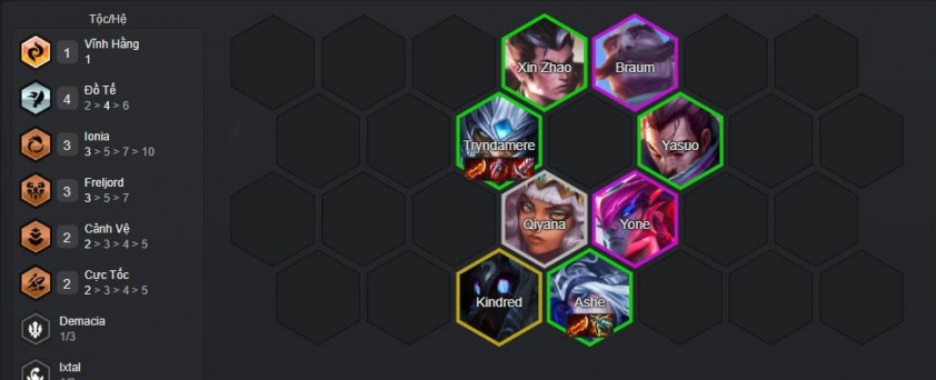 Đội hình Ashe Tryndamere reroll trong DTCL mùa 16