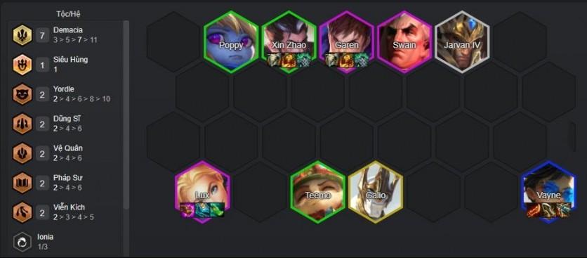 Đội hình Vayne carry DTCL mùa 16