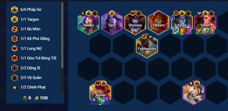 Đội hình cuối game Pháp Sư