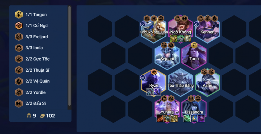 Đội hình Yunara Hàn Băng Chưởng DTCL Mùa 16 Đội hình Freljord - Ionia với Yunara