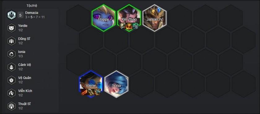 Chiến thuật đầu game với bộ khung Demacia