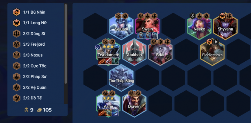 Đội hình tối ưu cuối game Tryndamere DTCL Mùa 16