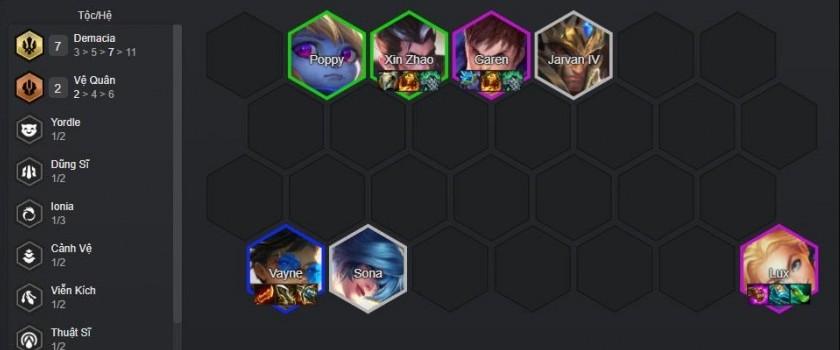 Reroll tìm Garen và Lux ở cấp 7