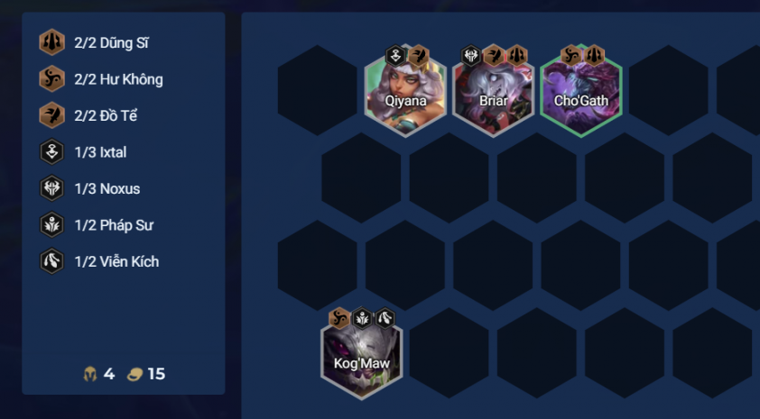 Lên cấp và kích hoạt tộc hệ đầu trận của đội hình Nhiễu Loạn