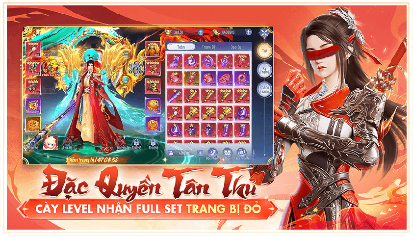 Giao diện game Chiến Hỏa Tam Giới