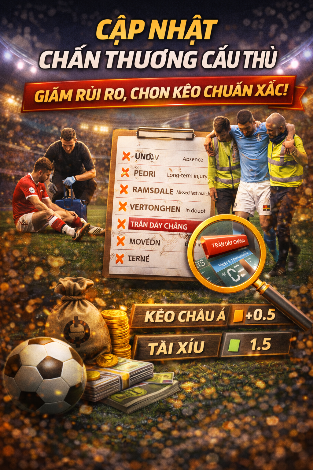 Cập nhật chấn thương và kèo cược